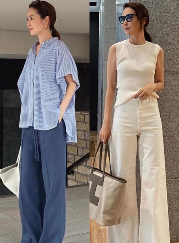 今年夏季穿得舒适又高级就看这些四五十岁女人时髦不显老(图2)