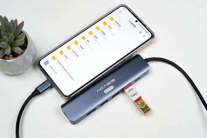 1米线超长扩展！阿卡西斯DS-7HN6M1type-C桌面扩展坞(图5)