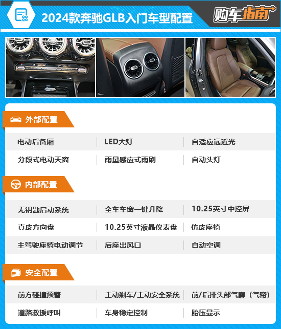 推荐220时尚型2024款奔驰GLB购车指南(图8)